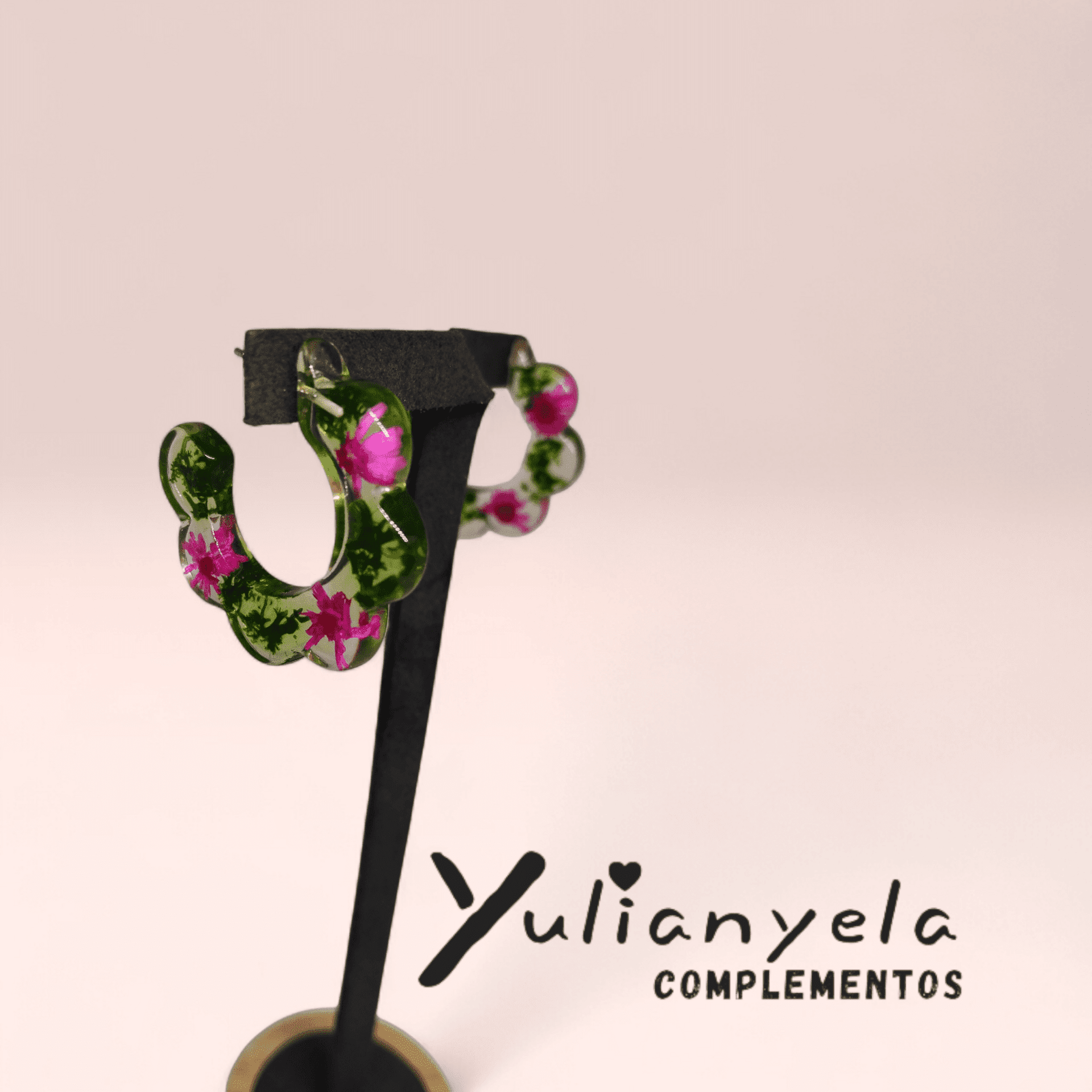 PENDIENTES JARDIN ROSA - 2