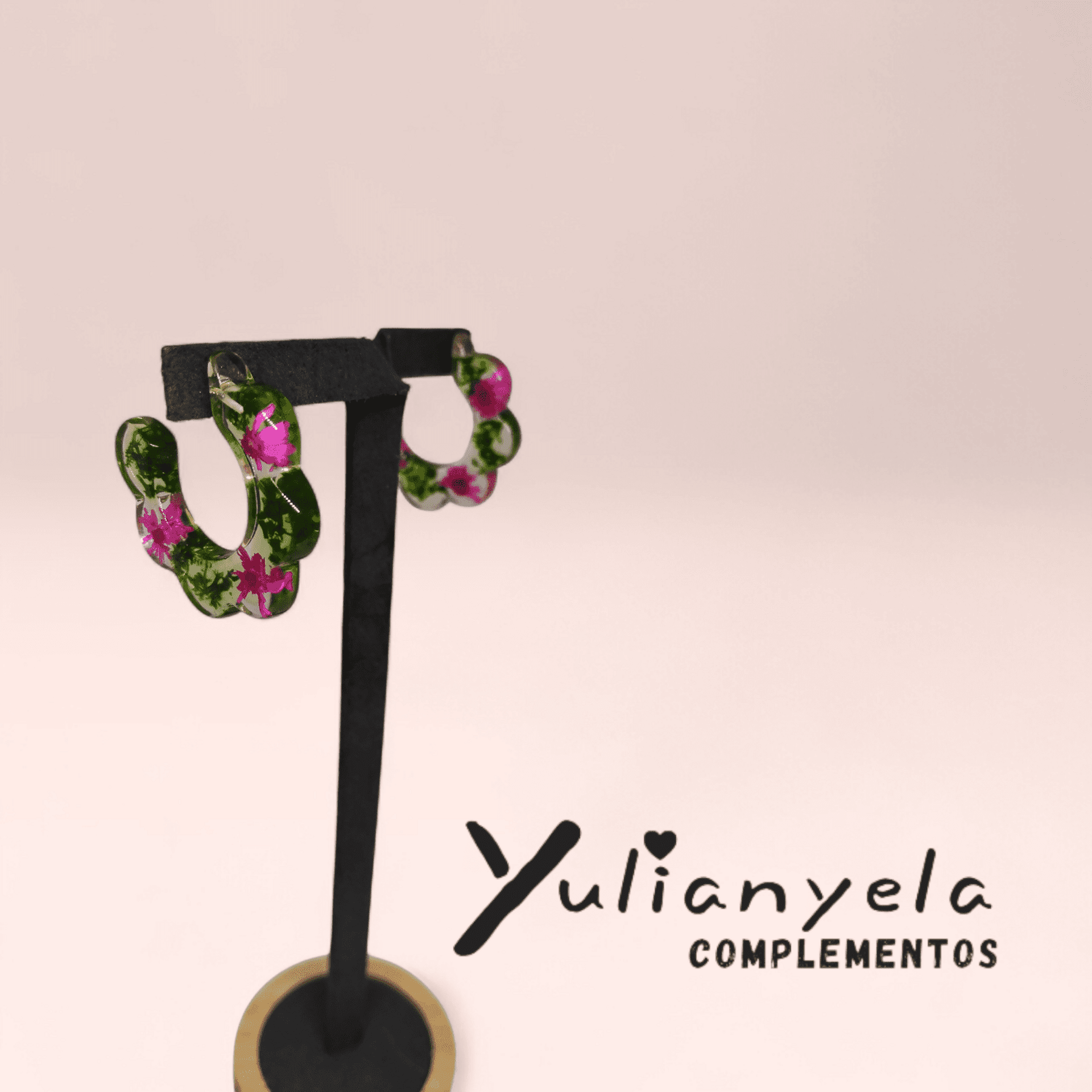 PENDIENTES JARDIN ROSA - 3