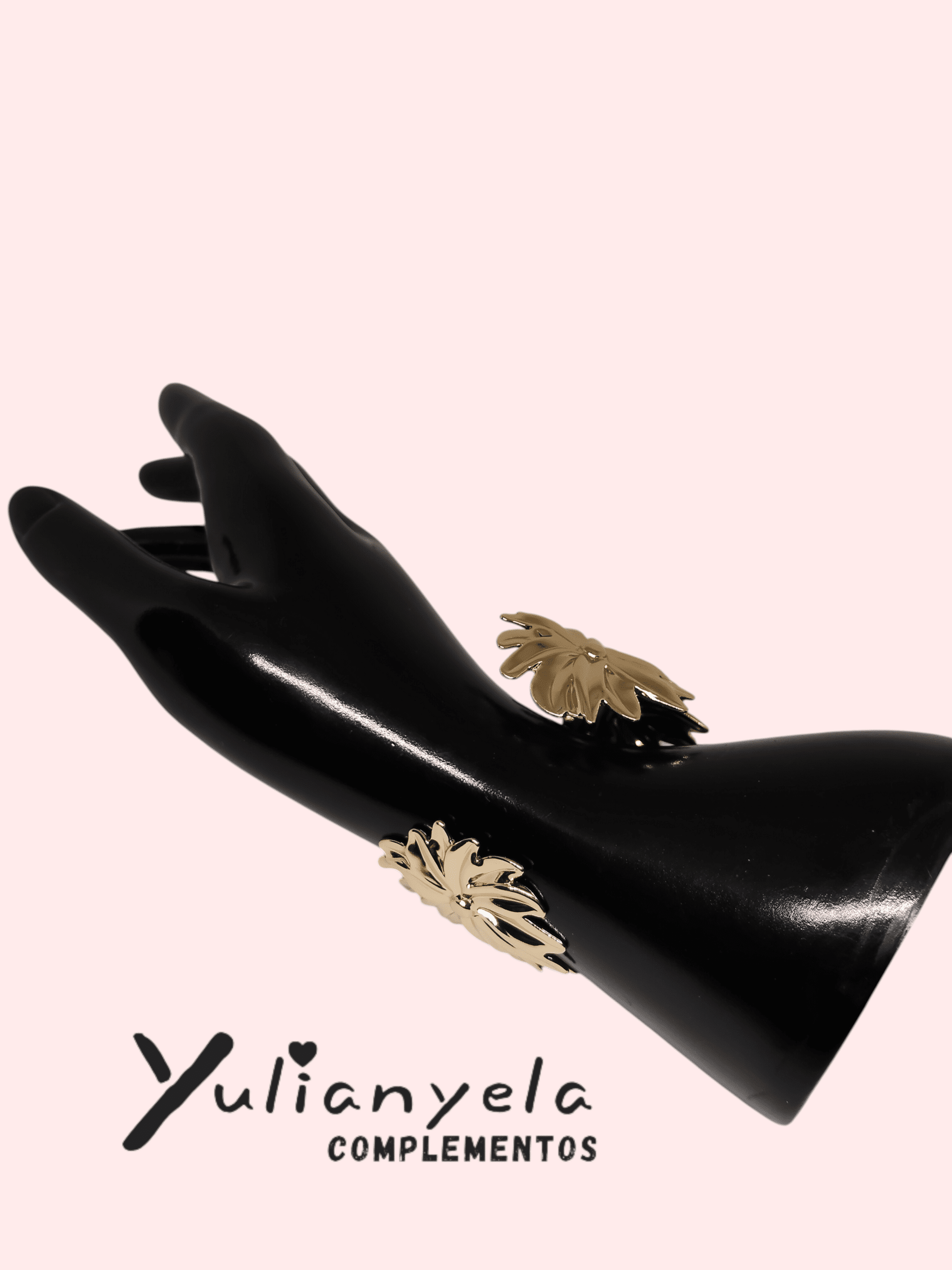 BRAZALETE FLORES DORADO - 2