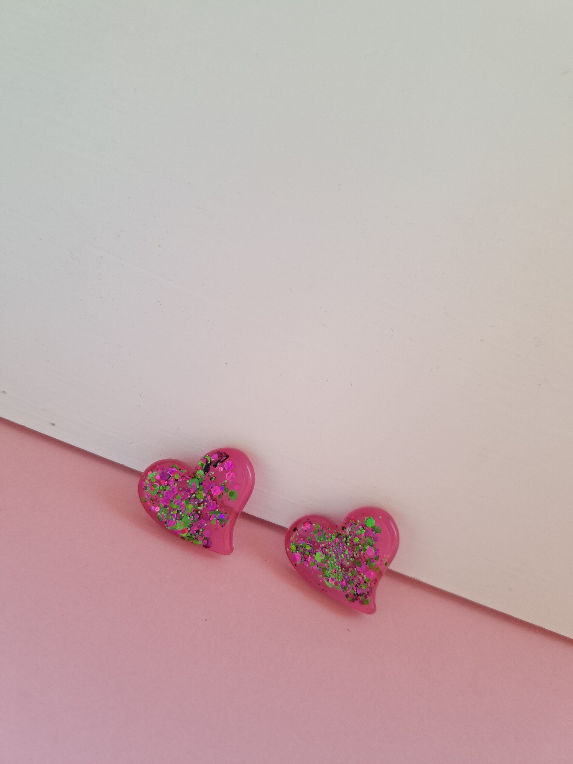 PENDIENTE CORAZON ROSA MULTI - 2