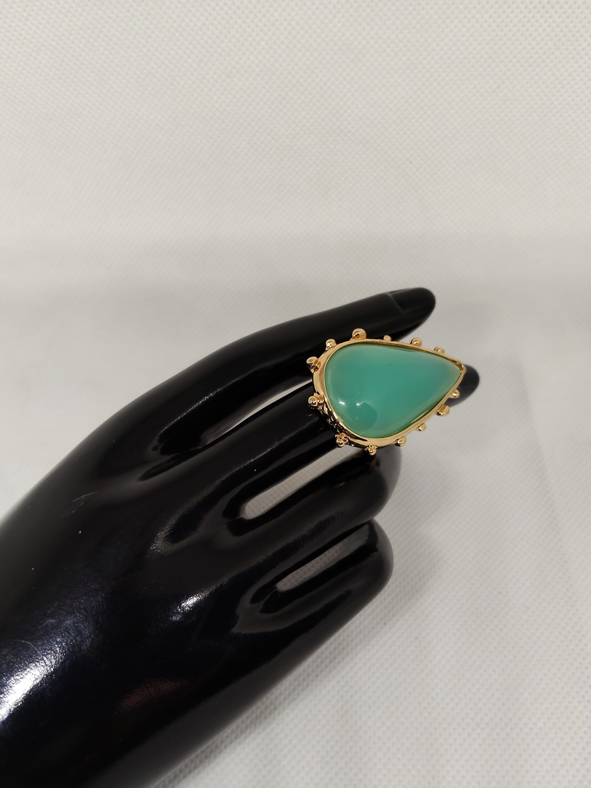 ANILLO ROSANA VERDE OVALADO - 2