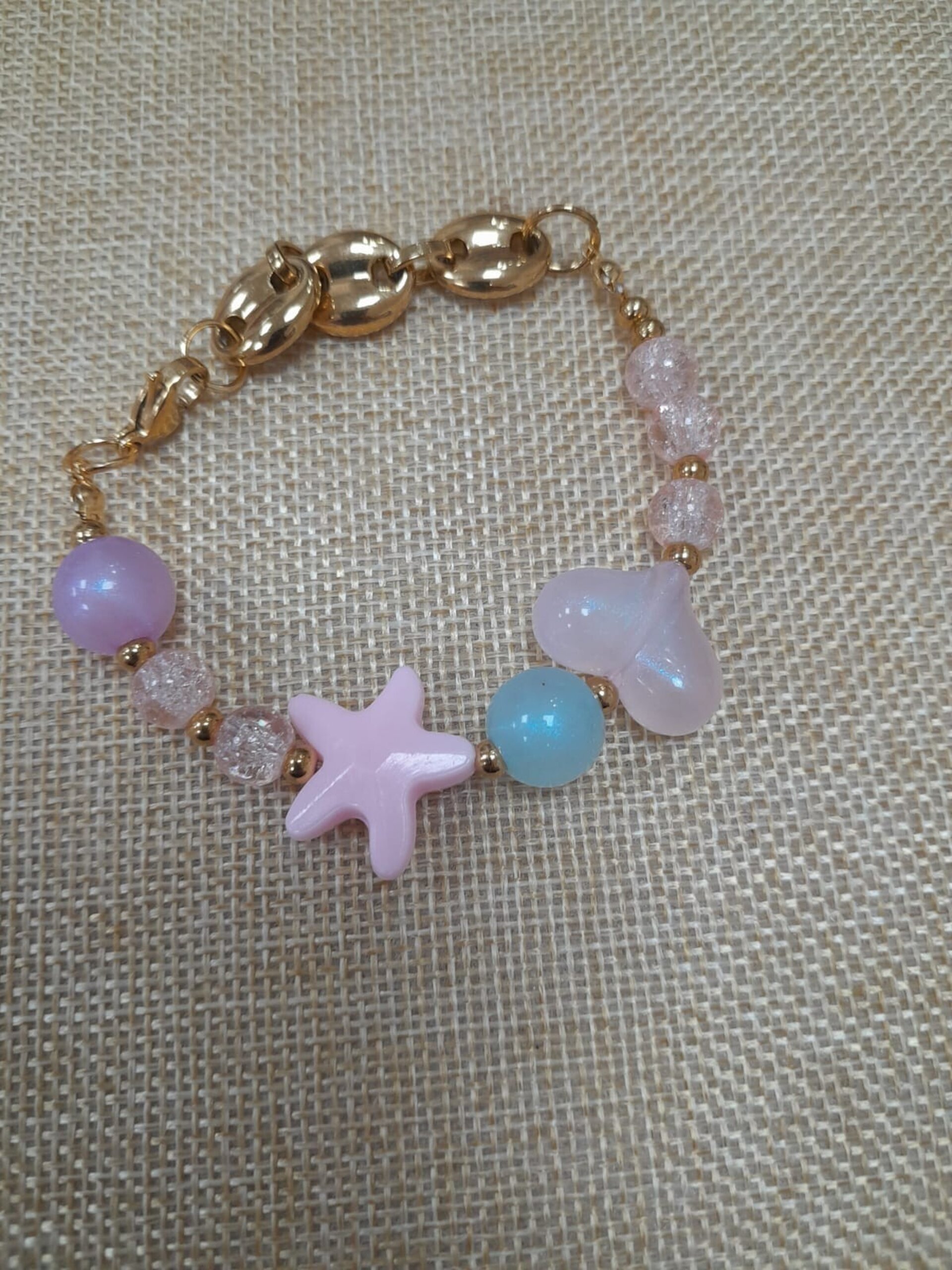 Pulsera fantasía rosa - 1